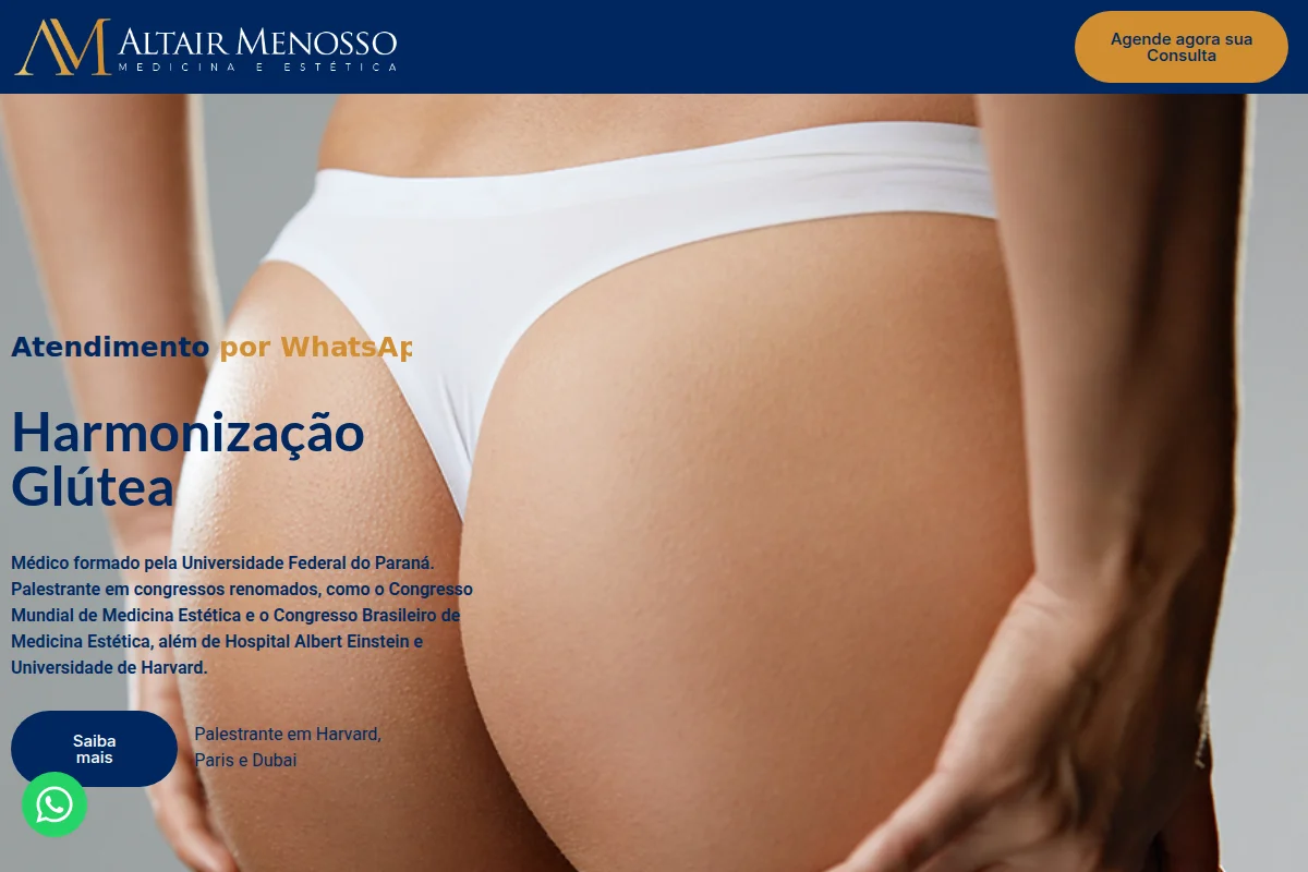 Screenshot de Harmonização Glútea