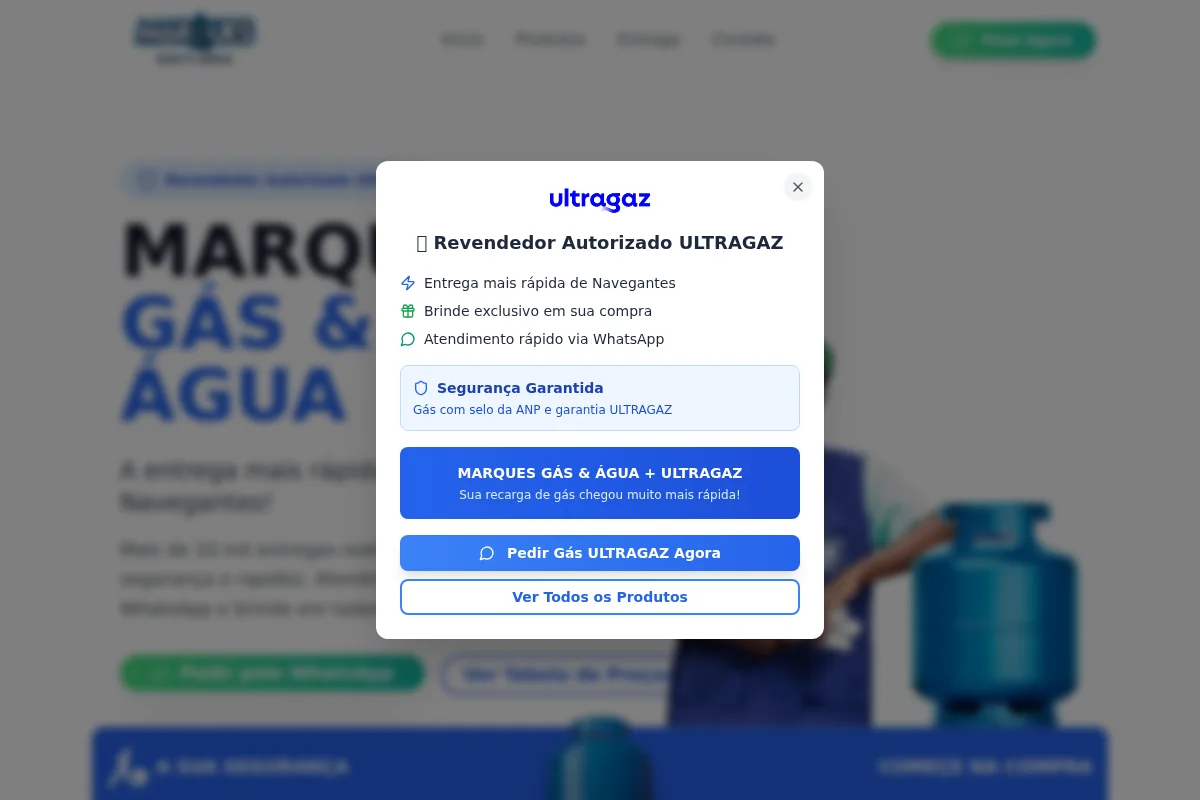 Screenshot de Marques Gás e Água